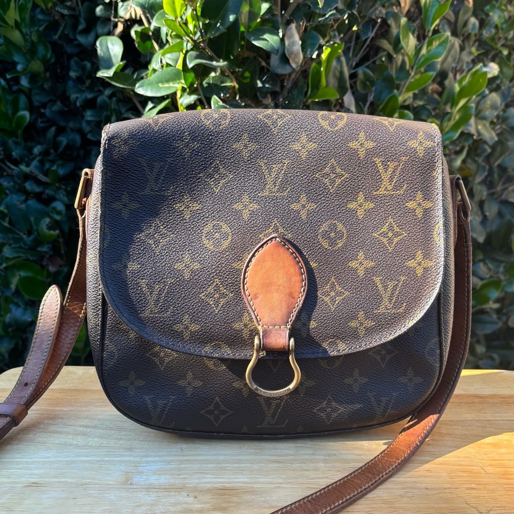 Authentic Louis Vuitton Vintage Monogram Saint Cloud Crossbody Bag in Brown